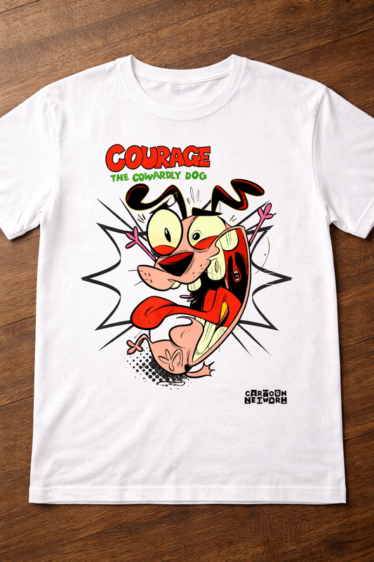Courage The Cowardly Dog Unisex T-Shirt | White