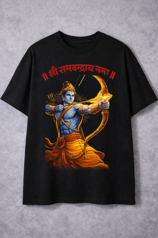 Sri Ram Shooting Regular T-Shirt | Black