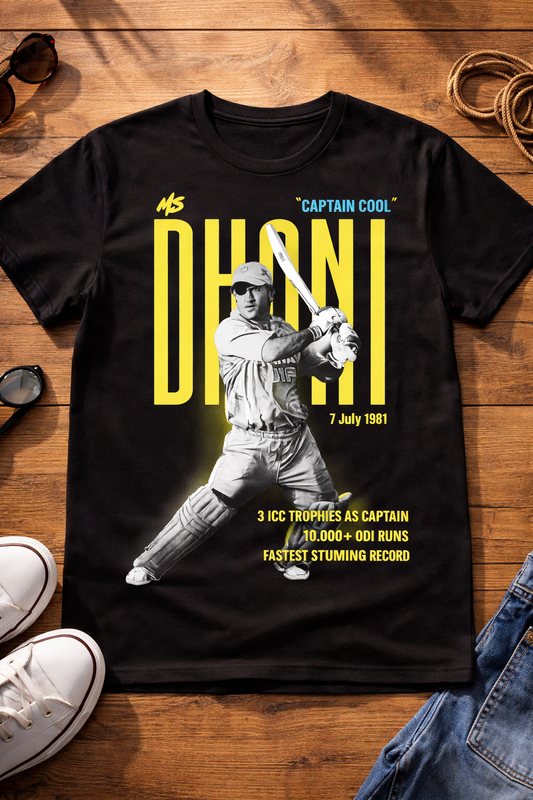 Dhoni Rhino T-Shirt – Men & Women | Midnight Black