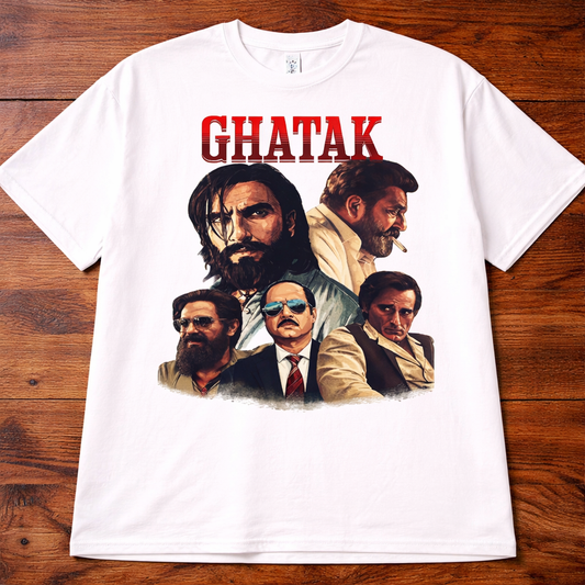Dhurandhar Ghatak T-Shirt β Men & Women | Moon White