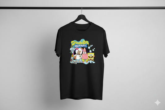 Sponge Bob Square Pants Unisex T-Shirt | Black