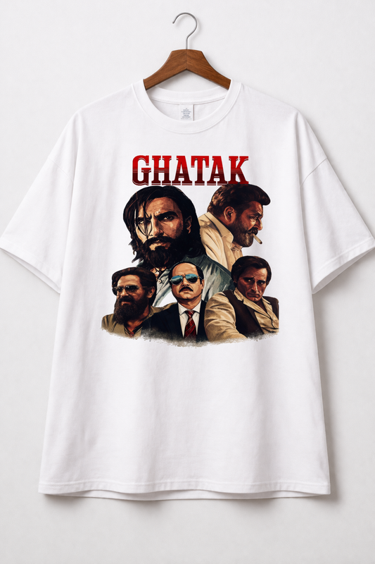 Dhurandhar Ghatak T-Shirt β Men & Women | Moon White