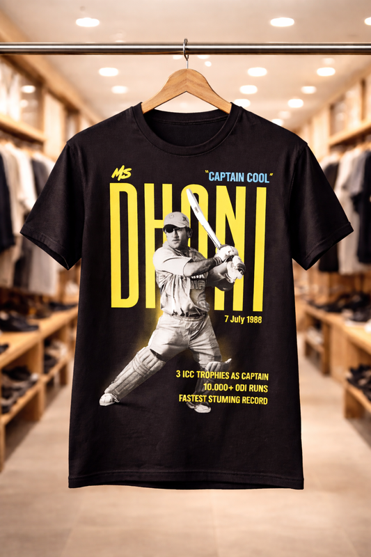 Dhoni Rhino T-Shirt – Men & Women | Midnight Black