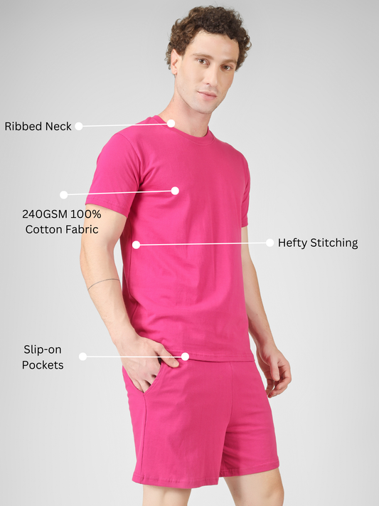 Solid Coord Set – Men | Pretty Pink