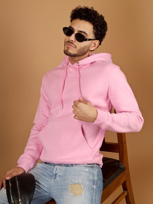 Solid Winter Hoodie – Men | Pretty Peach | Warm & Stylish Pullover Sweatshirt