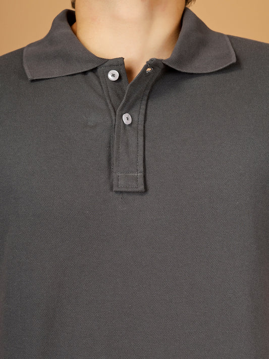Polo T-Shirt – Men | Smokey Grey | Casual & Smart Collared Tees