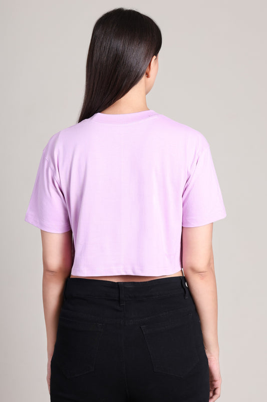Crop Top -Solid | 100% Cotton – Women | Lovely Lavender