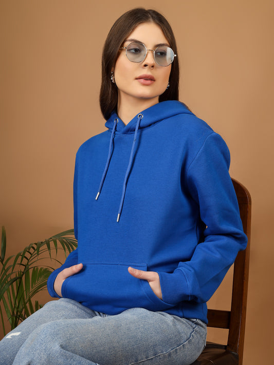 Solid Winter Hoodie – Women | Warm & Stylish Pullover Sweatshirt