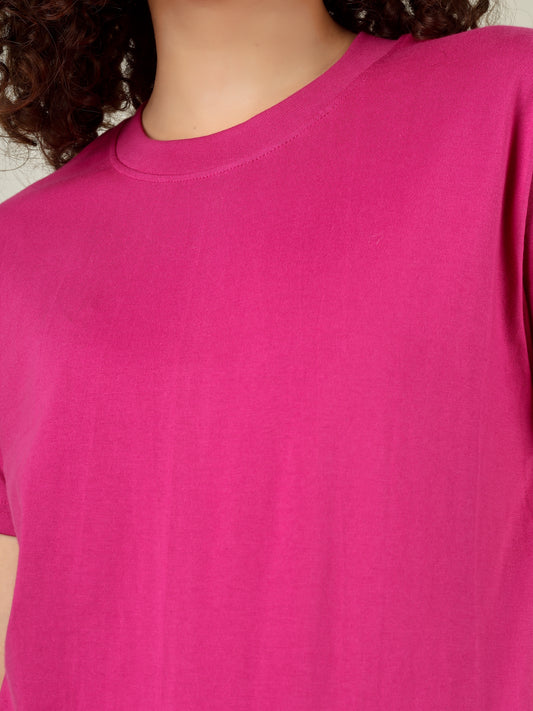 Regular Co-ord Set-Solid | 100% Cotton – Women | Pretty Pink