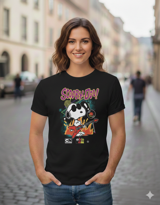 Snoopy Rock  Unisex T-Shirt |  Black