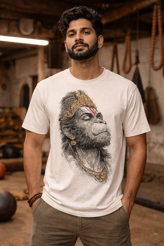 Hanuman Ji Regular T-Shirt |  Off White