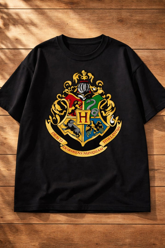 Harry Potter Hogwarts Emblem T-Shirt |  Black