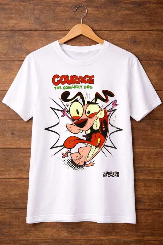 Courage The Cowardly Dog Unisex T-Shirt |  White