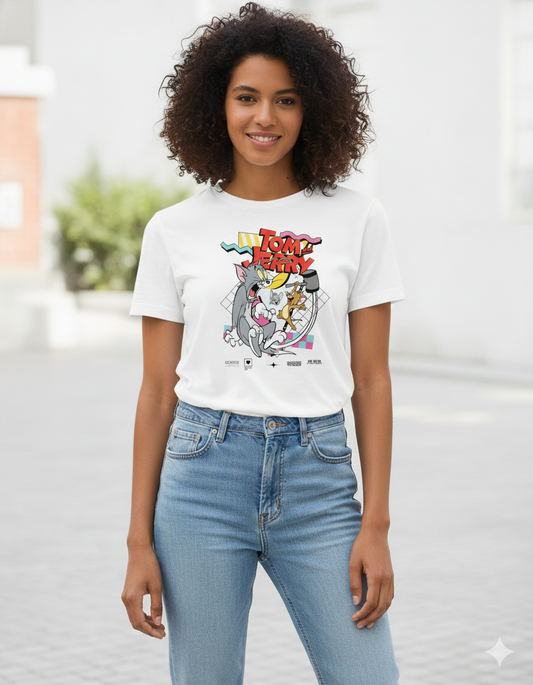 Tom And Jerry 2 Unisex T-Shirt |  White