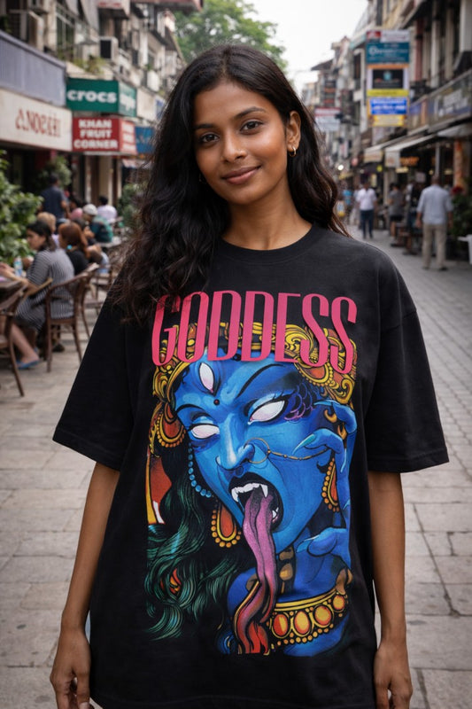 Goddess Kali Drop-Shoulder T-Shirt |  Black