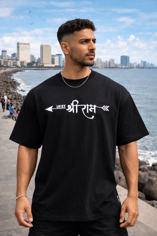 Sri Ram Archer Drop-Shoulder T-Shirt |  Black
