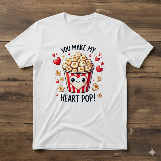 You Make My Heart Pop Unisex T-Shirt |  White