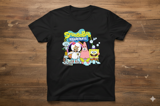 Sponge Bob Square Pants Unisex T-Shirt |  Black