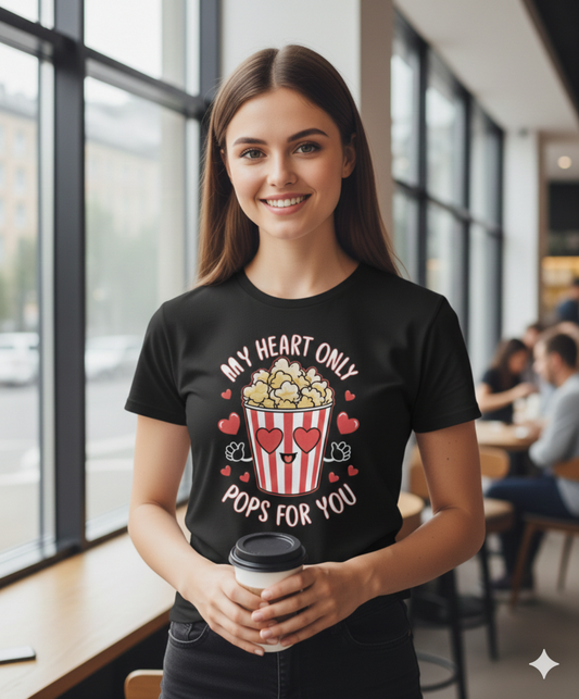 My Heart Only Pops For You Unisex T-Shirt |  Black