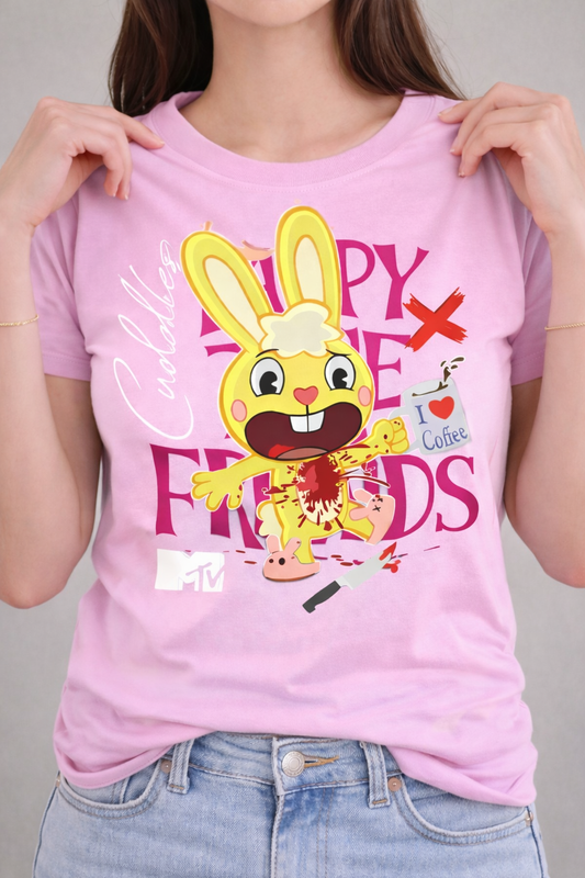 Happy & Friends – Women T-Shirt |  Pink