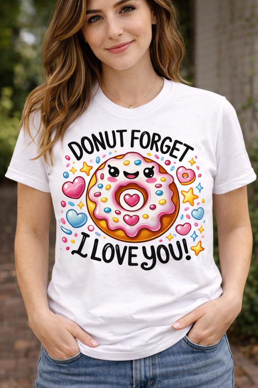 Donut Forget I Love You Unisex T-Shirt |  White