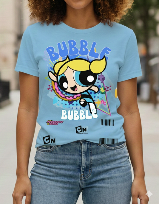 Powerpuff Girls Bubbles T-Shirt – Women |  Blue