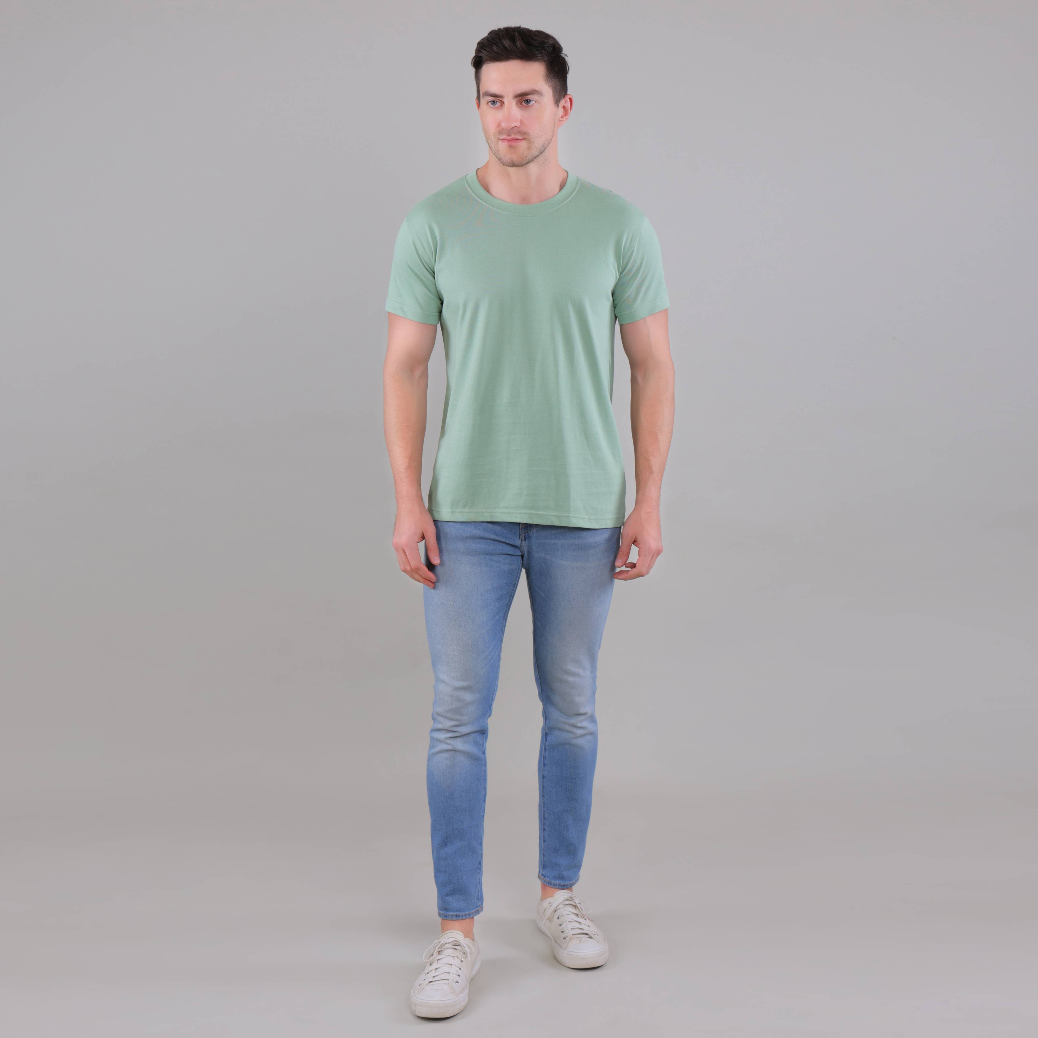 100% Cotton Solid T-Shirt – Men | Oliver Green