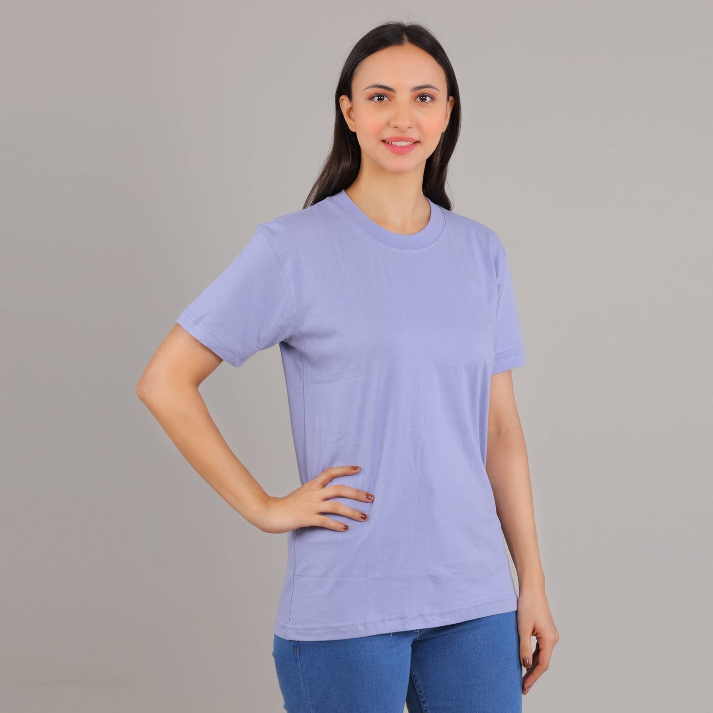 100% Cotton Solid T-Shirt – Women | Multiple Color & Sizes