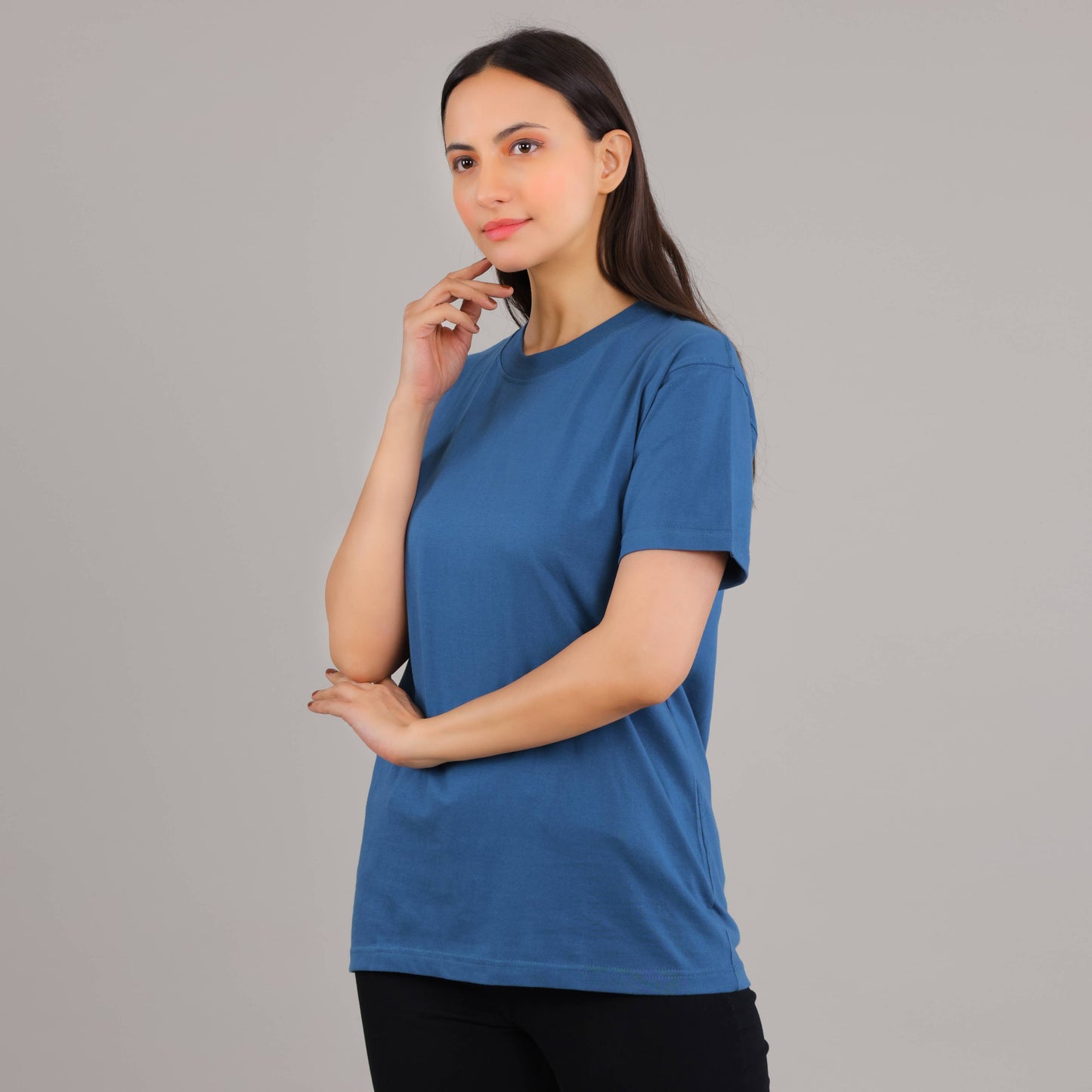 100% Cotton Solid T-Shirt – Women | Multiple Color & Sizes