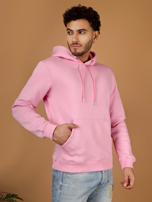 Solid Winter Hoodie – Men | Pretty Peach | Warm & Stylish Pullover Sweatshirt