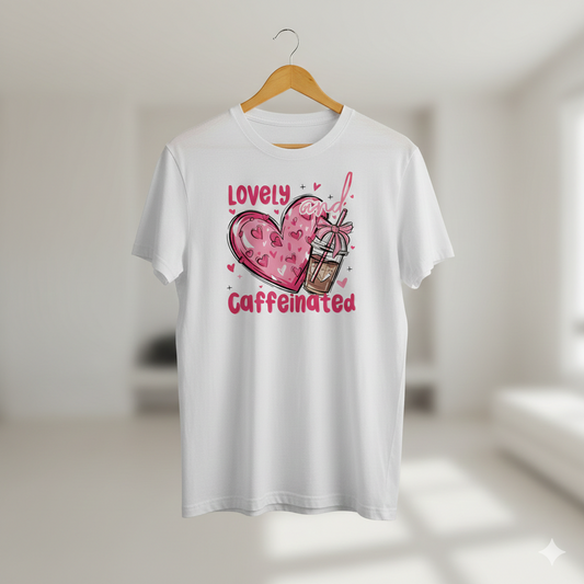 Lovely Caffeinated Unisex T-Shirt |  White